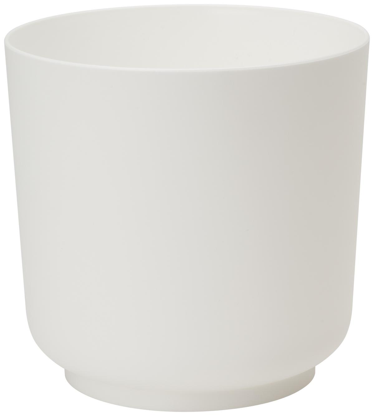 Okrasni Lonček Siena Eco 15 - bela, Konvencionalno, umetna masa (15/14,9cm) - Mömax