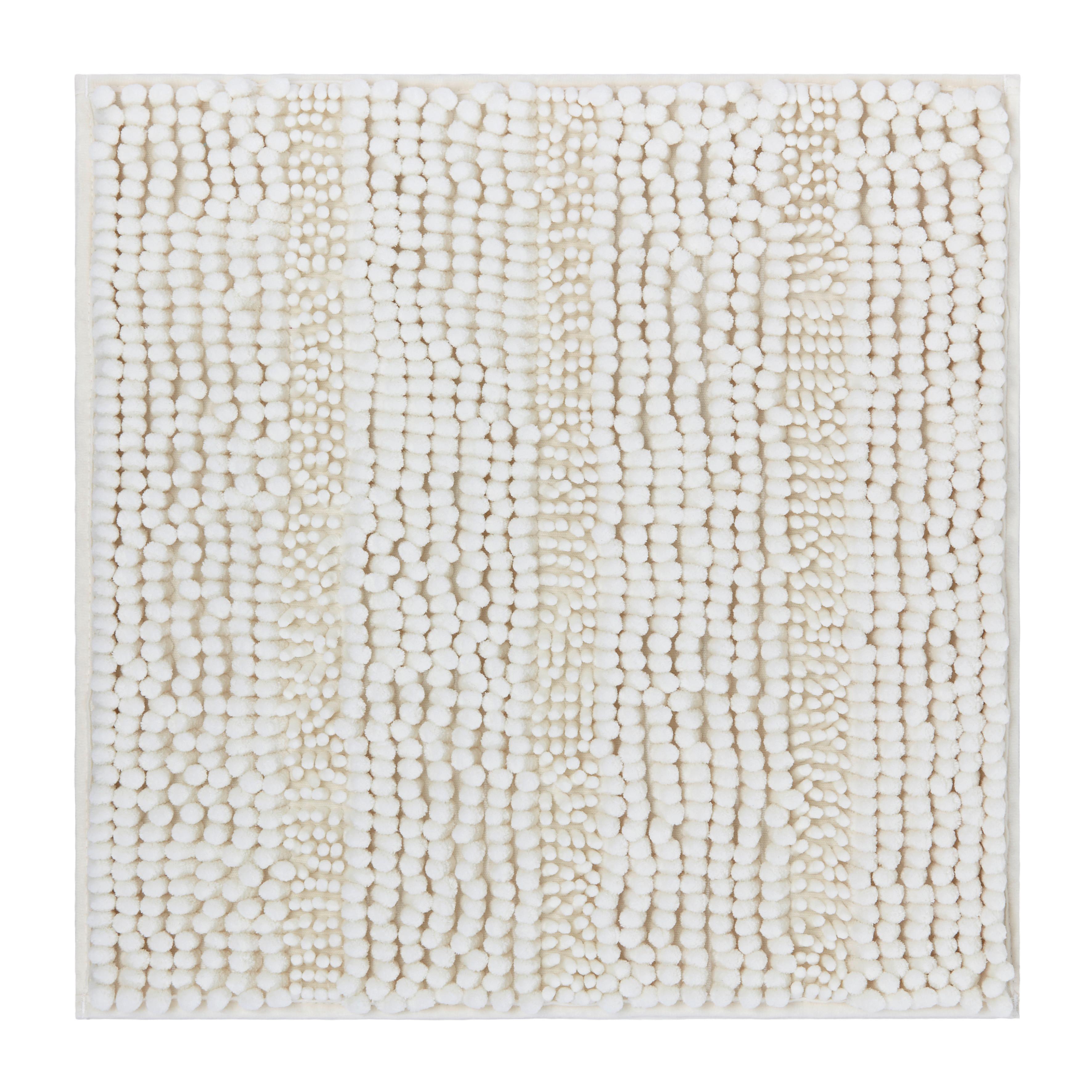 Covoraș de baie Uwe - alb, textil (50/50cm) - Modern Living