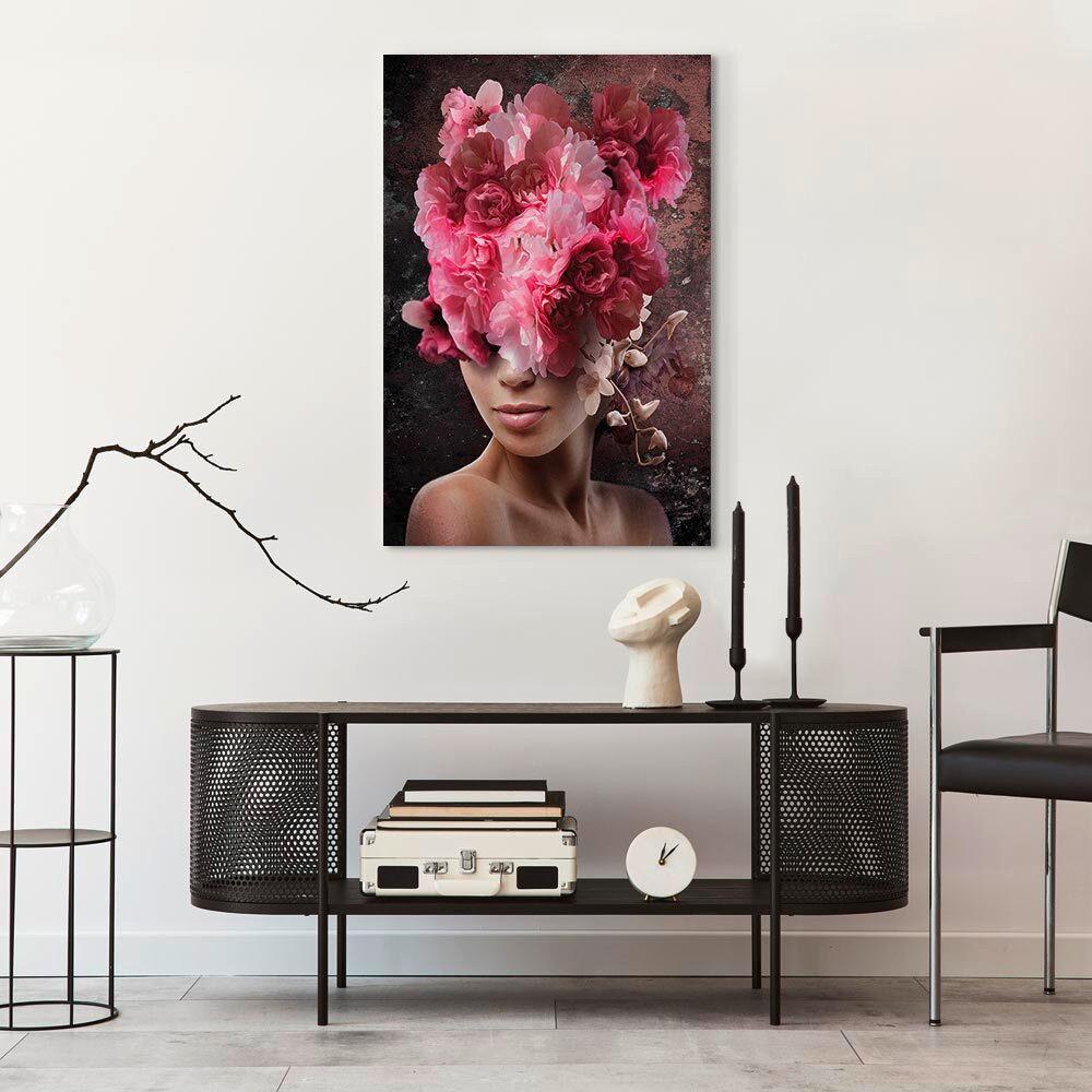 Slika Na Platnu Spring Awakening - pink/rjava, Basics, tekstil/les (60/90/1.2cm) - artgeist