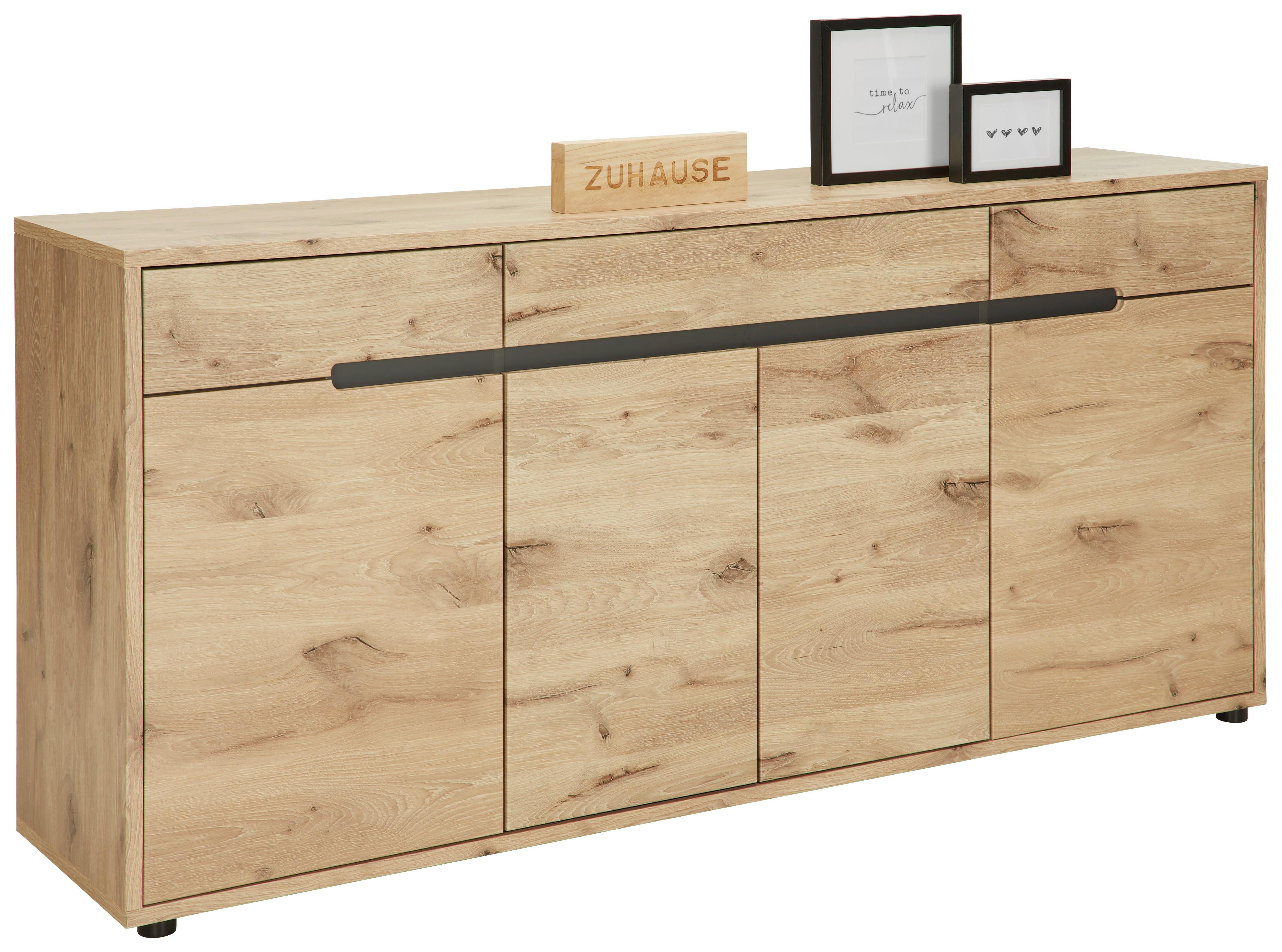 Sideboard Bellano in Viking Oak Nature - MODERN, Holzwerkstoff (185/87/44cm) - Mömax