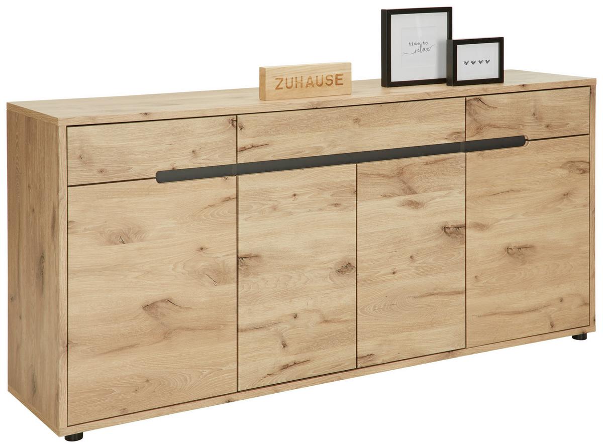Sideboard Bellano in Viking Oak Nature - MODERN, Holzwerkstoff (185/87/44cm) - Mömax