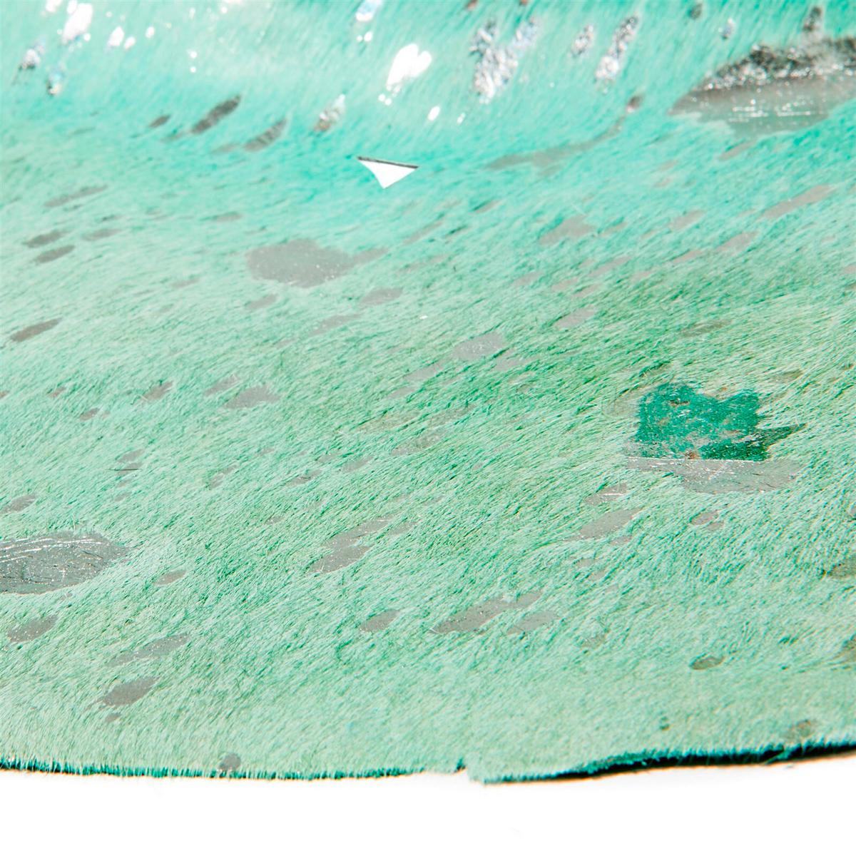 FLACHWEBETEPPICH FLY 110 LAPISBLAU / SILBER - Silberfarben/Hellblau, Konventionell, Leder (1.35qm) - Kayoom