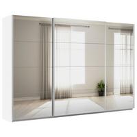 DULAP USI CULISANTE FELDKIRCH - argintiu/alb, Modern, sticlă/material pe bază de lemn (315/210/62cm)