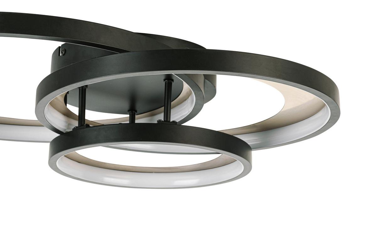 LAMPA SUFITOWA LED MATTEO *SBN*SH* - kolor mosiężny/czarny, Design, tworzywo sztuczne/metal (54,2/46,8/11cm) - Novel