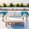 Gartenliege Pia Naturfarben Akazie/Outdoorstoff - Naturfarben, MODERN, Holz/Textil (130/75/80-130cm) - Bessagi Garden