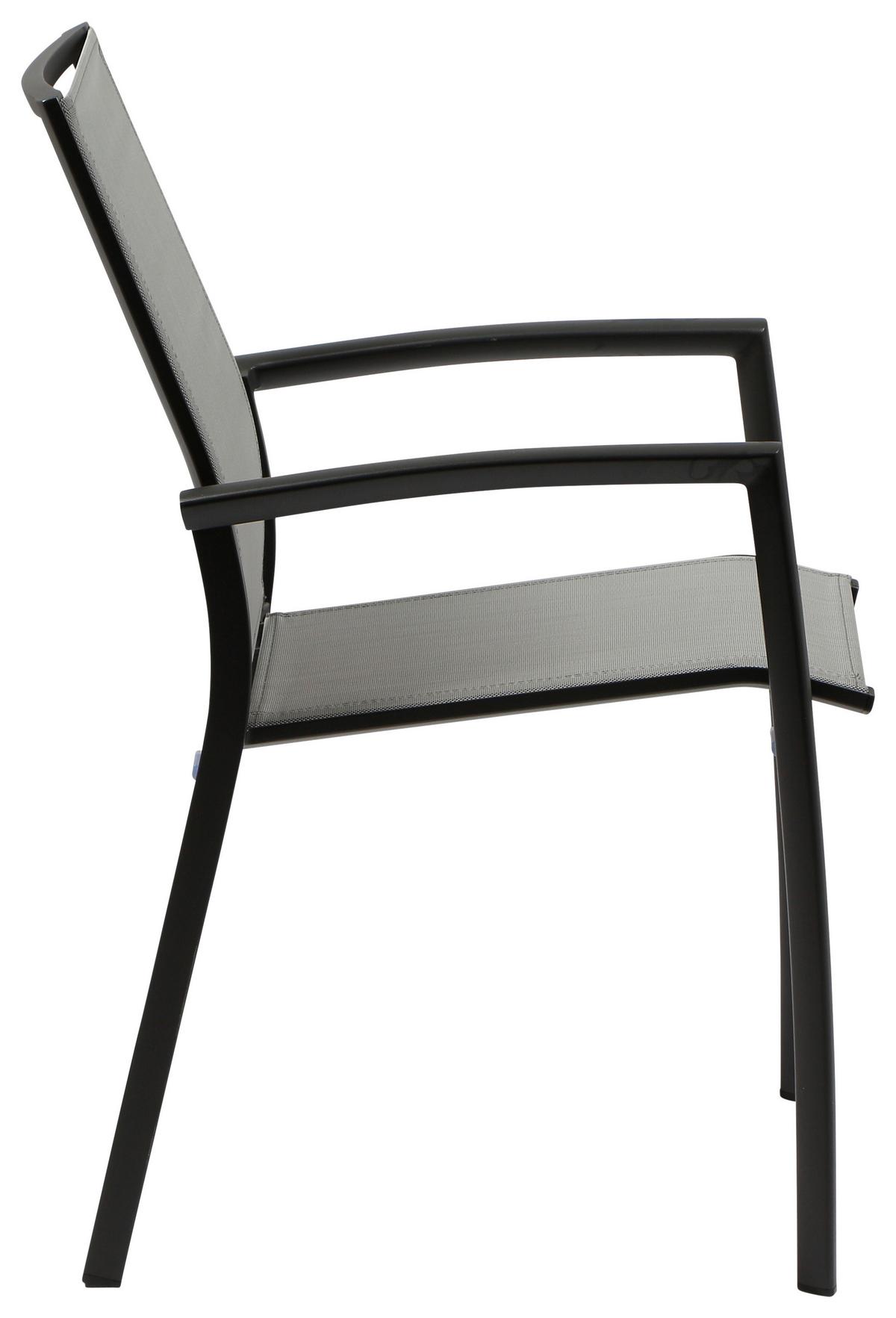Gartentischgruppe Velia 7-tlg. Anthrazit - Dunkelgrau/Anthrazit, Basics, Keramik/Kunststoff (100/74/220cm) - Siena Garden