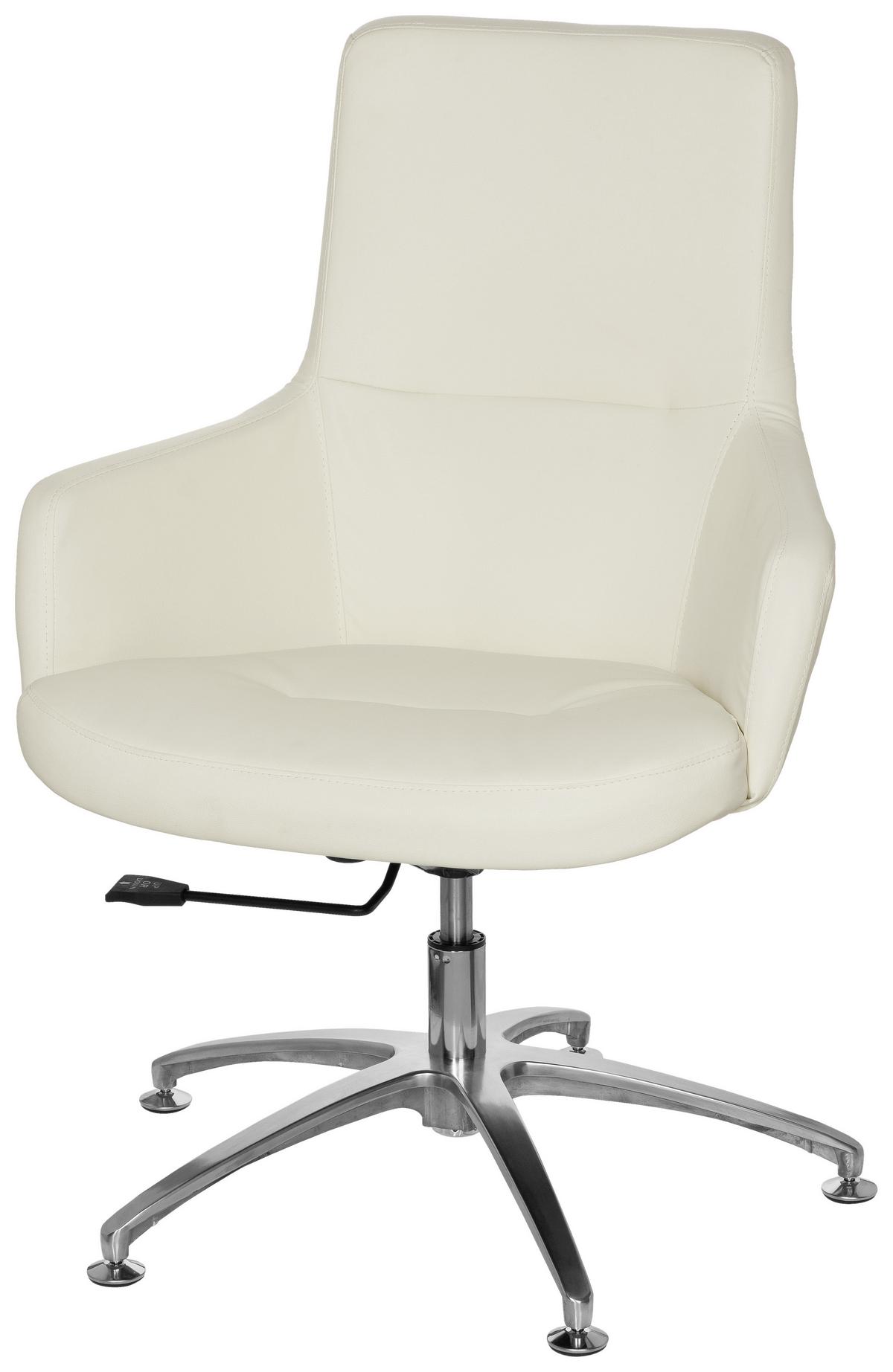 Konferenčni Stol Shake 300, Kremno Bela - barve kroma/krem barve, Moderno, kovina/tekstil (60/108/48cm) - MID.YOU