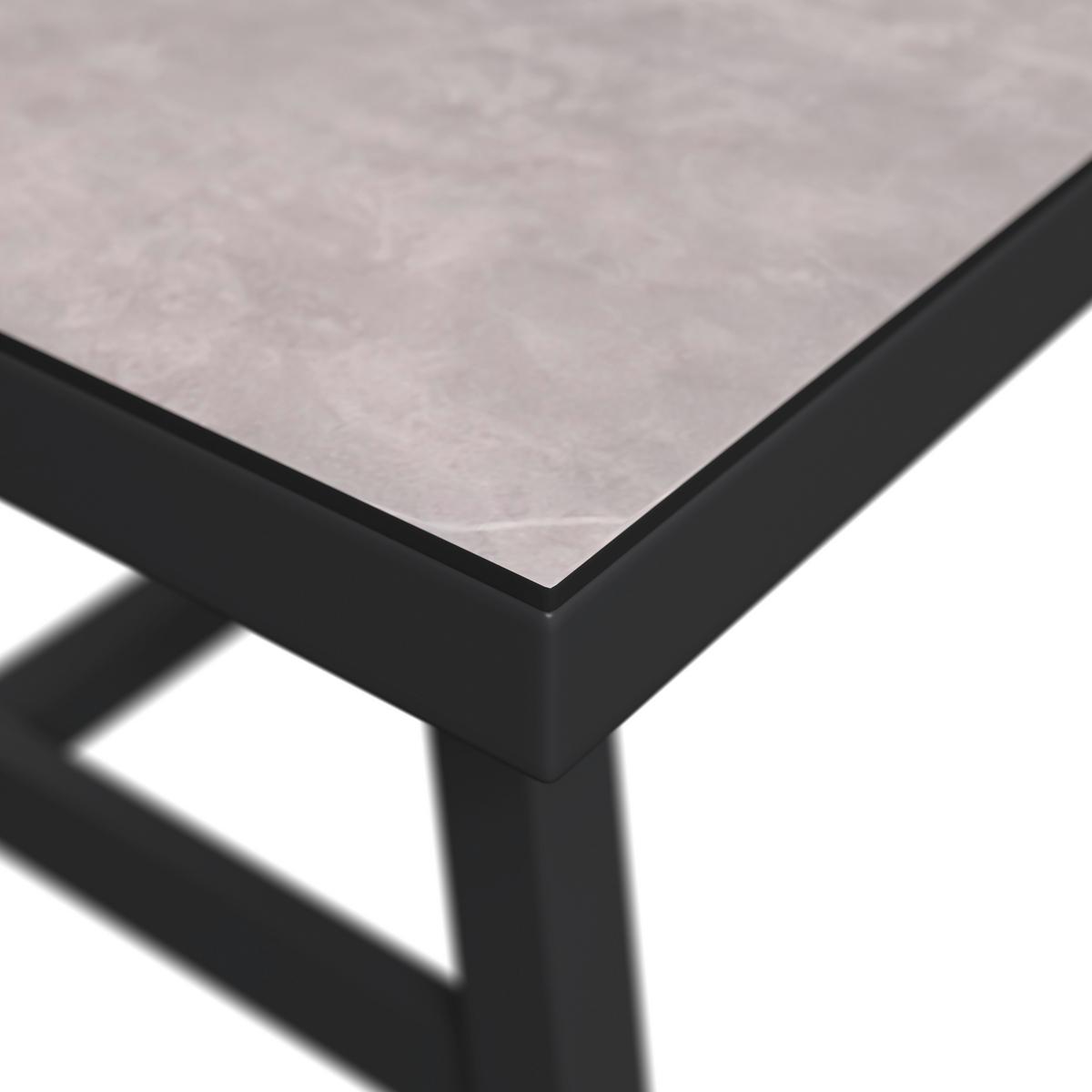 Loungegarnitur Anna Grau, 5-teilig - Dunkelgrau/Hellgrau, MODERN, Glas/Textil (135/68/80cm)