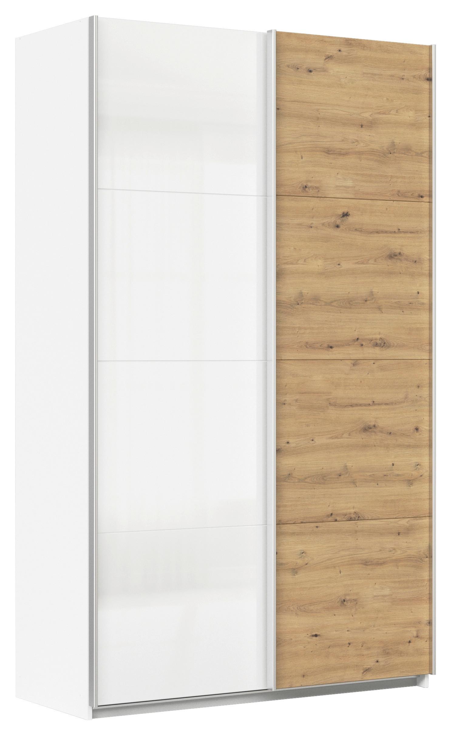 DULAP USI CULISANTE FELDKIRCH - alb/stejar Artisan, Modern, material pe bază de lemn (136/229/62cm)