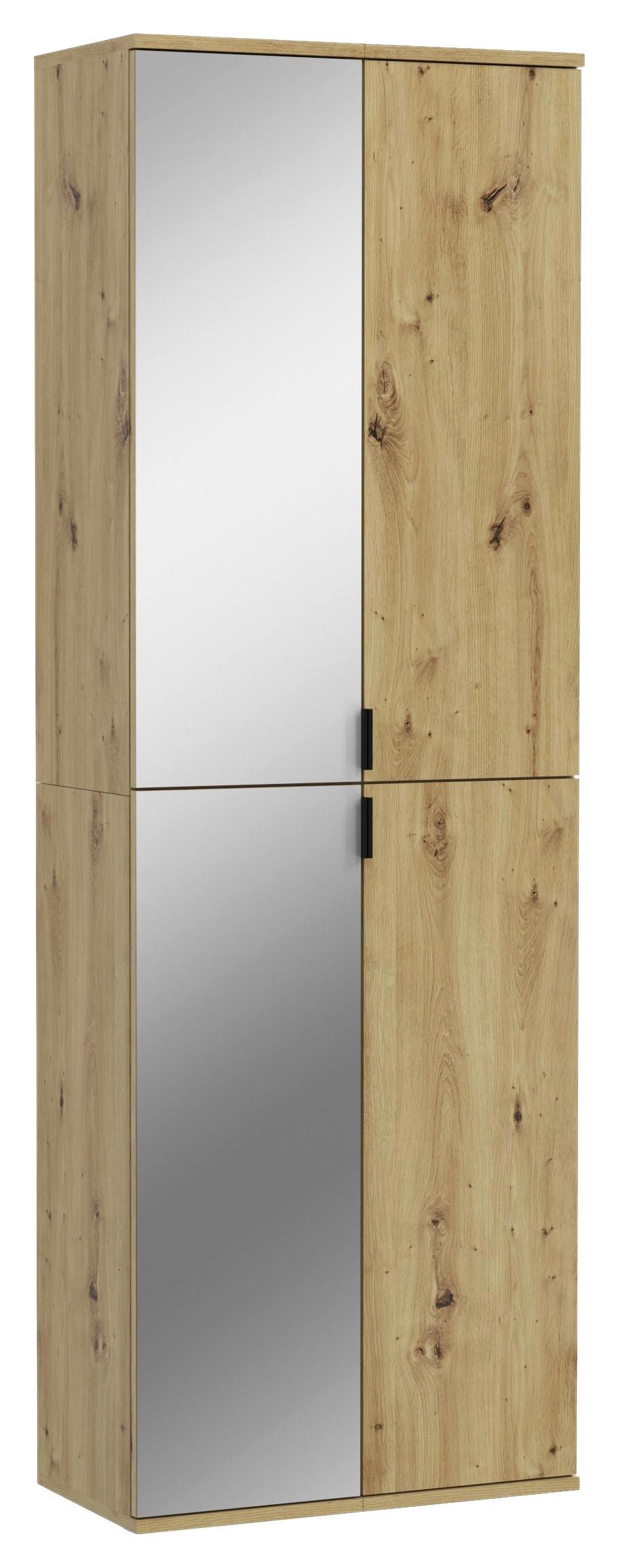 Garderobenschrank Projekt X ca. 60x193 cm Artisan Eiche - Grau, KONVENTIONELL, Holzwerkstoff/Kunststoff (60/193/34cm) - MID.YOU