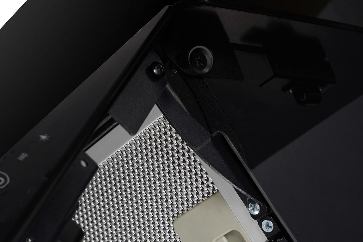 Kuhinjska Napa Skala, 60cm - črna, Trend, kovina/steklo (59,5/74,2-109,2/38,5cm) - Respekta