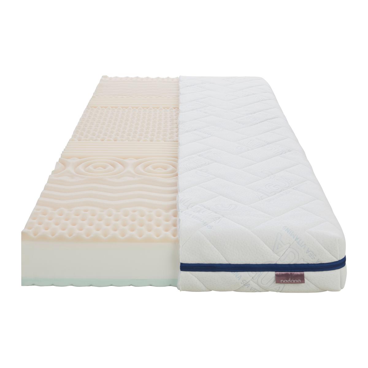 Wendematratze Algua H3/H4 ca. 140x200cm - Weiss, Textil (140/200cm) - Nadana