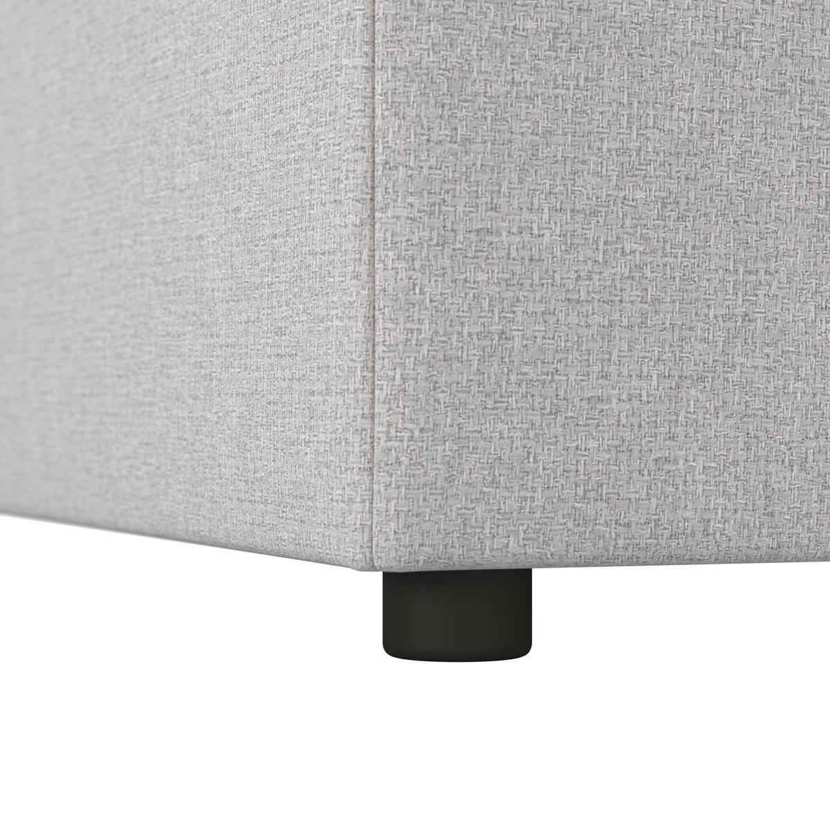 Pat boxspring Marco Gri deschis, cca. 140x200 cm - gri deschis, Modern, lemn/textil (140/200cm) - Bessagi Home