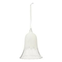 Stakleni Ukras Za Bor Glittery Bell - bijela, Moderno, staklo (7,8/7,8/10,5cm)