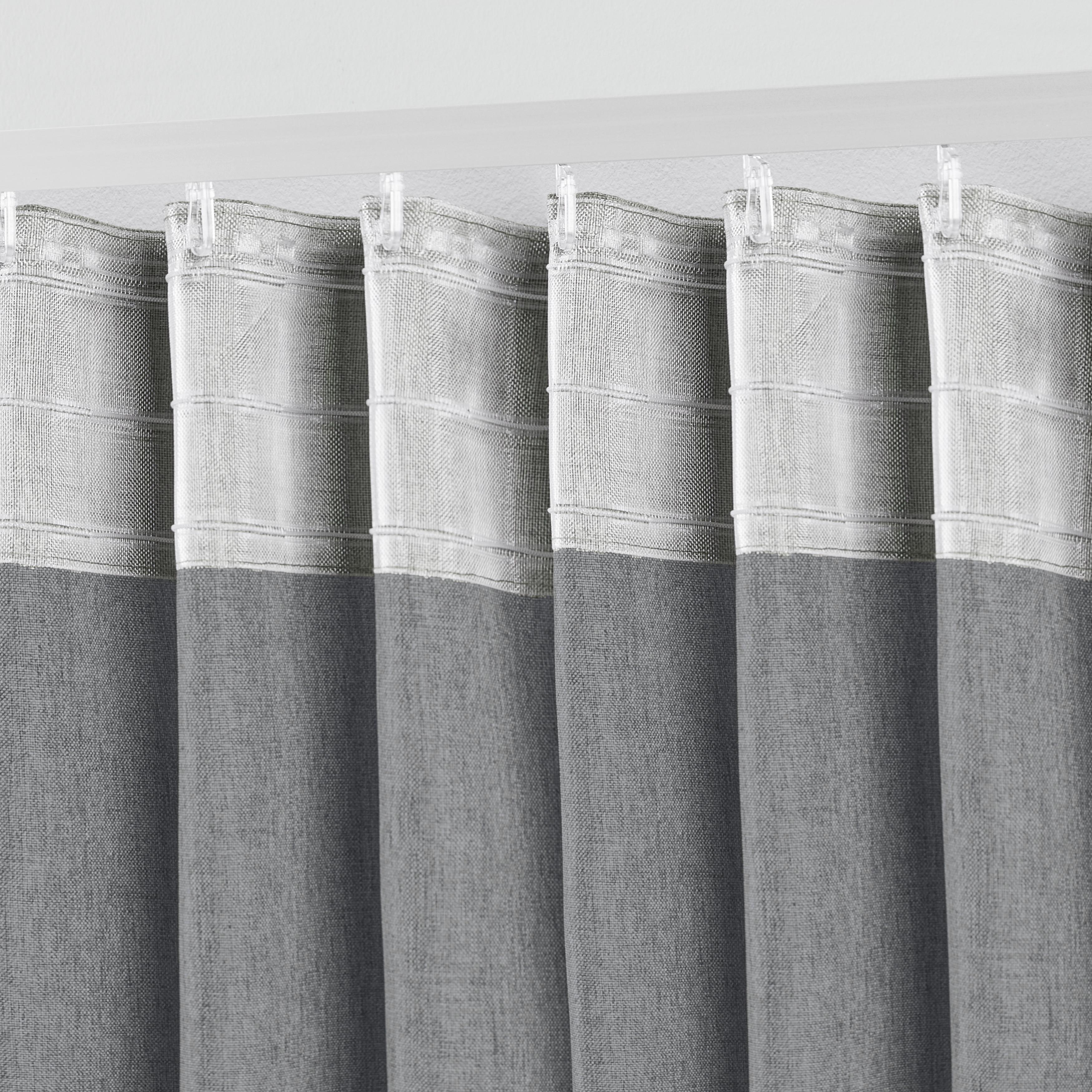 Fertigvorhang Ulrich ca. 135x245cm - Grau, Textil (135/245cm) - Modern Living