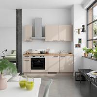 Küchenleerblock Easytouch Low o. Geräte Sandfarben - Sandfarben/Eichefarben, MODERN, Holzwerkstoff/Metall (210cm) - Nobilia