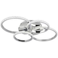 LED-Deckenleuchte Chromfarbe max. 27 Watt - Chromfarben, Design, Metall (65,5/65,5/8,5cm)