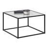 SOFFBORD KUBO -BASED- - svart, Modern, metall/glas (60/60/38cm) - Based