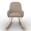 GUNGSTOL FÖR BARN LUNA - beige/bokfärgad, Modern, metall/trä (47/69/60cm) - Bessagi Kids
