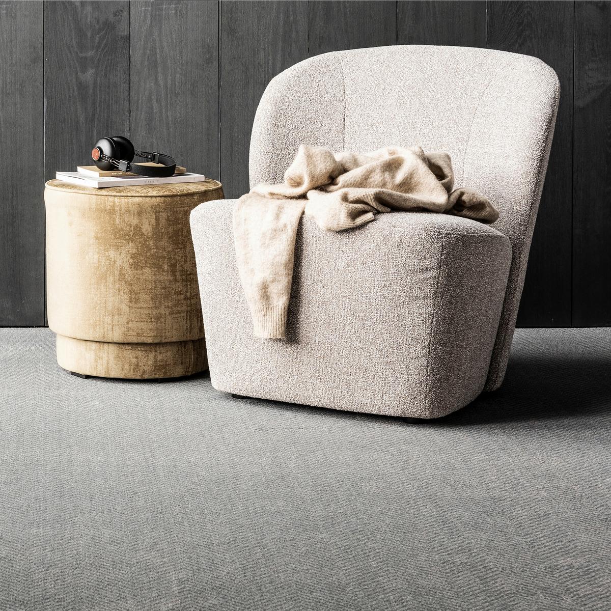 Cocktailsessel Lofty Naturfarben Webstoff - Schwarz/Naturfarben, Design, Kunststoff/Textil (68/75/72cm) - Livetastic