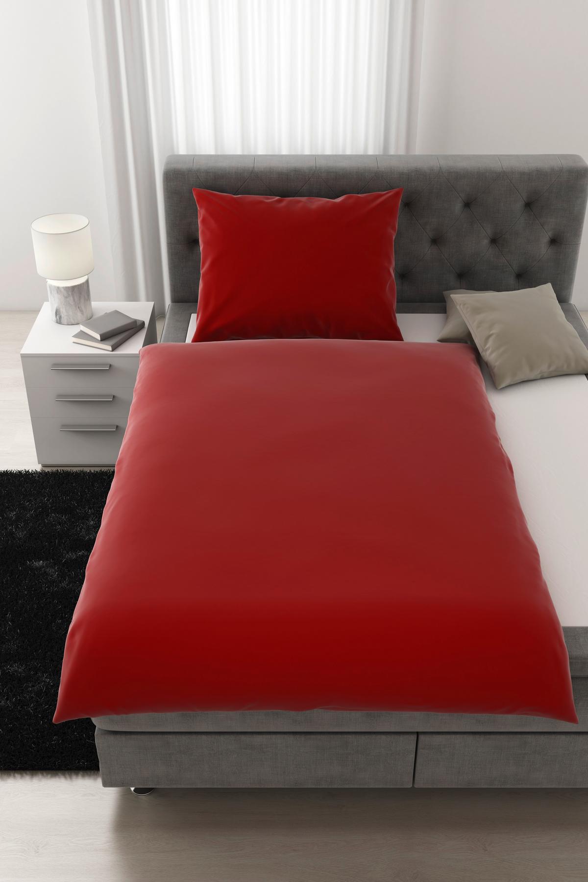 Ágyneműhuzat-garnitúra Alex Uni - terrakotta, Modern, textil (140/200cm) - Premium Living