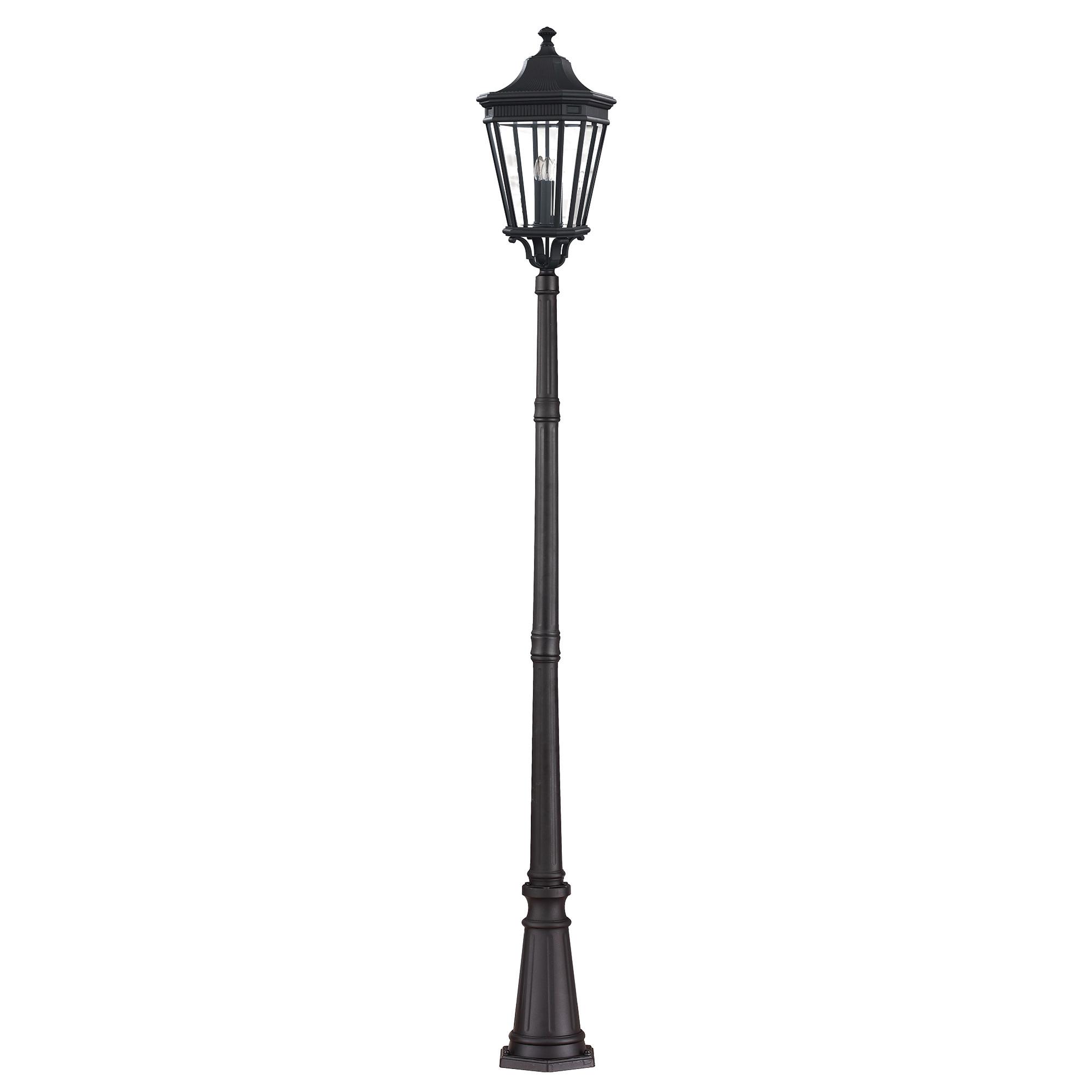 Vanjska Podna Svjetiljka Cotsln - crna, Konvencionalno, staklo/metal (30.5/257cm) - Elstead Lighting