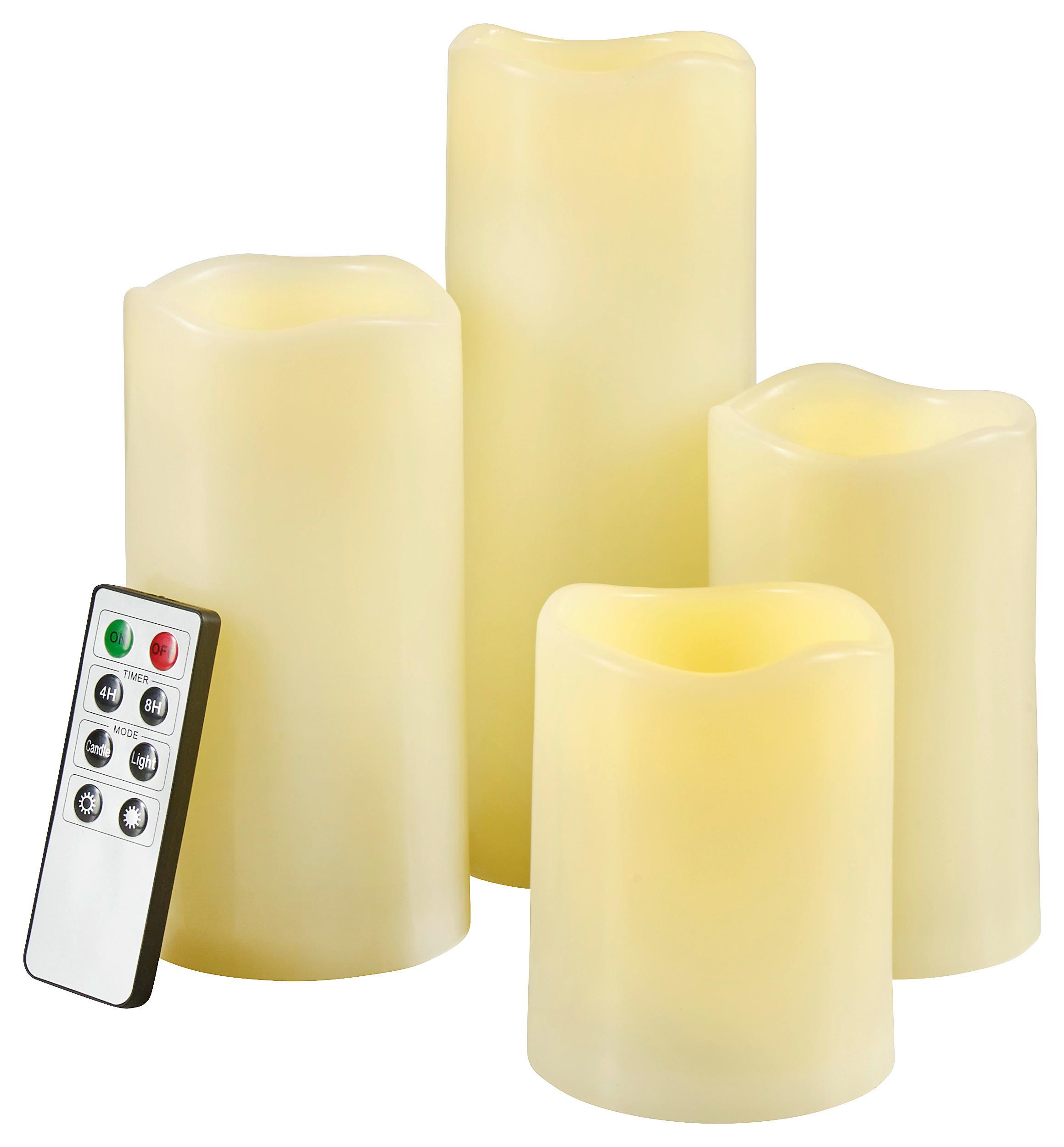 ZESTAW ŚWIEC LED WS-LZ121501 4 PCS. - kremowy, Konventionell, tworzywo sztuczne/metal - X-Mas