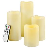 ZESTAW ŚWIEC LED WS-LZ121501 4 PCS. - kremowy, Konventionell, tworzywo sztuczne/metal - X-Mas