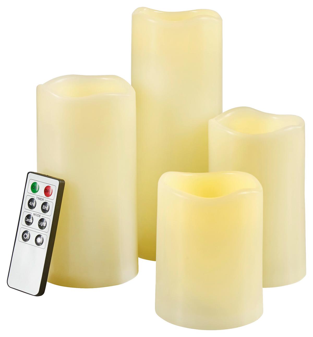 ZESTAW ŚWIEC LED WS-LZ121501 4 PCS. - kremowy, Konventionell, tworzywo sztuczne/metal - X-Mas