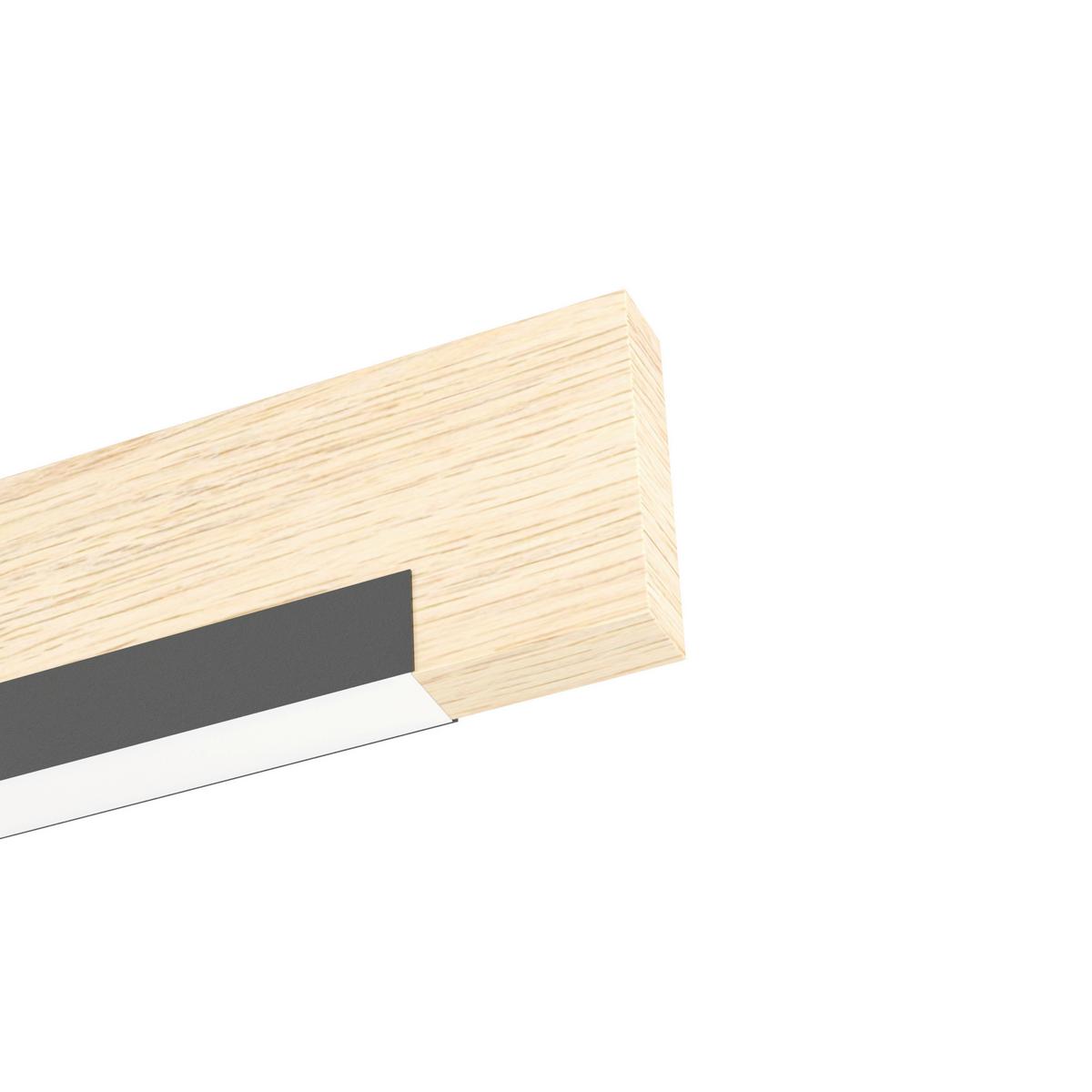 Led-wandleuchte 99294 Camacho - Weiss/Schwarz, Natur, Holz/Kunststoff (44/10,5/7,5cm)