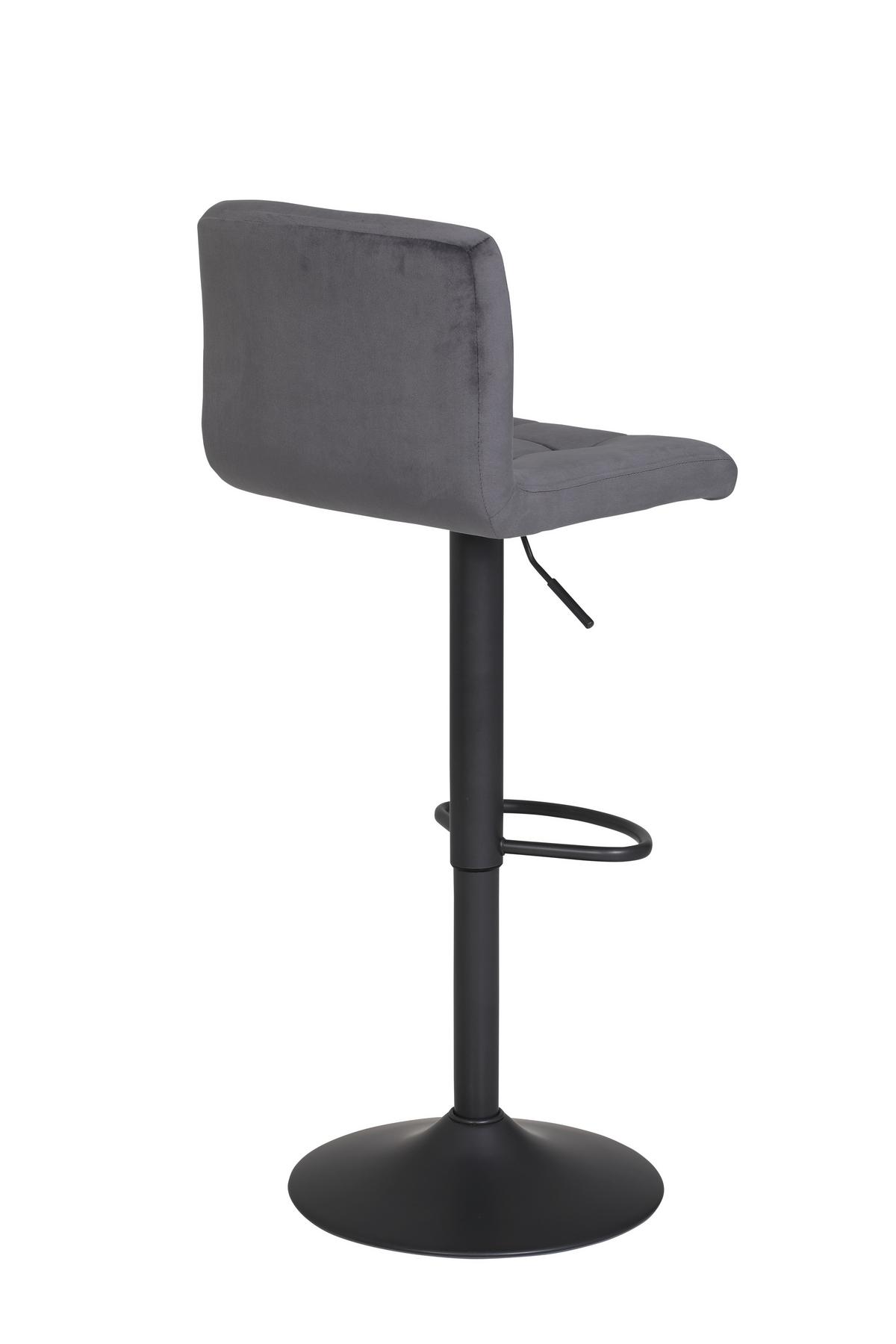 Barhocker-Set Amanda Grau - Dunkelgrau/Grau, MODERN, Textil/Metall (40/85/48cm) - MID.YOU
