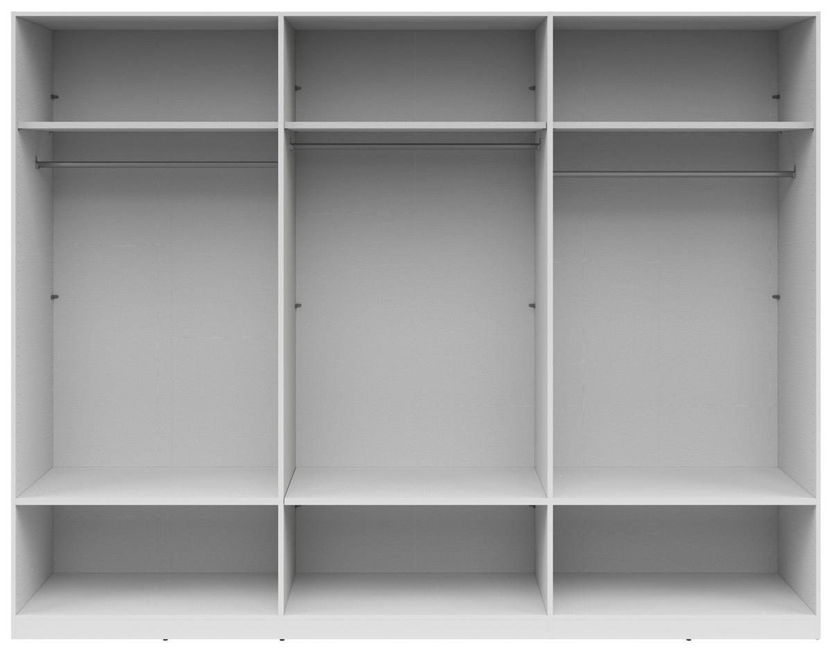 Șifonier HERFORD - alb, Modern, sticlă/material pe bază de lemn (270/210/54cm)