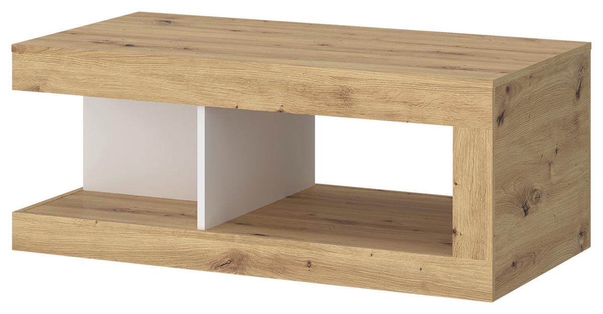 Măsuță de cafea LUCI - alb/stejar Artisan, Trend, plastic/material pe bază de lemn (104/43,1/64cm) - Modern Living