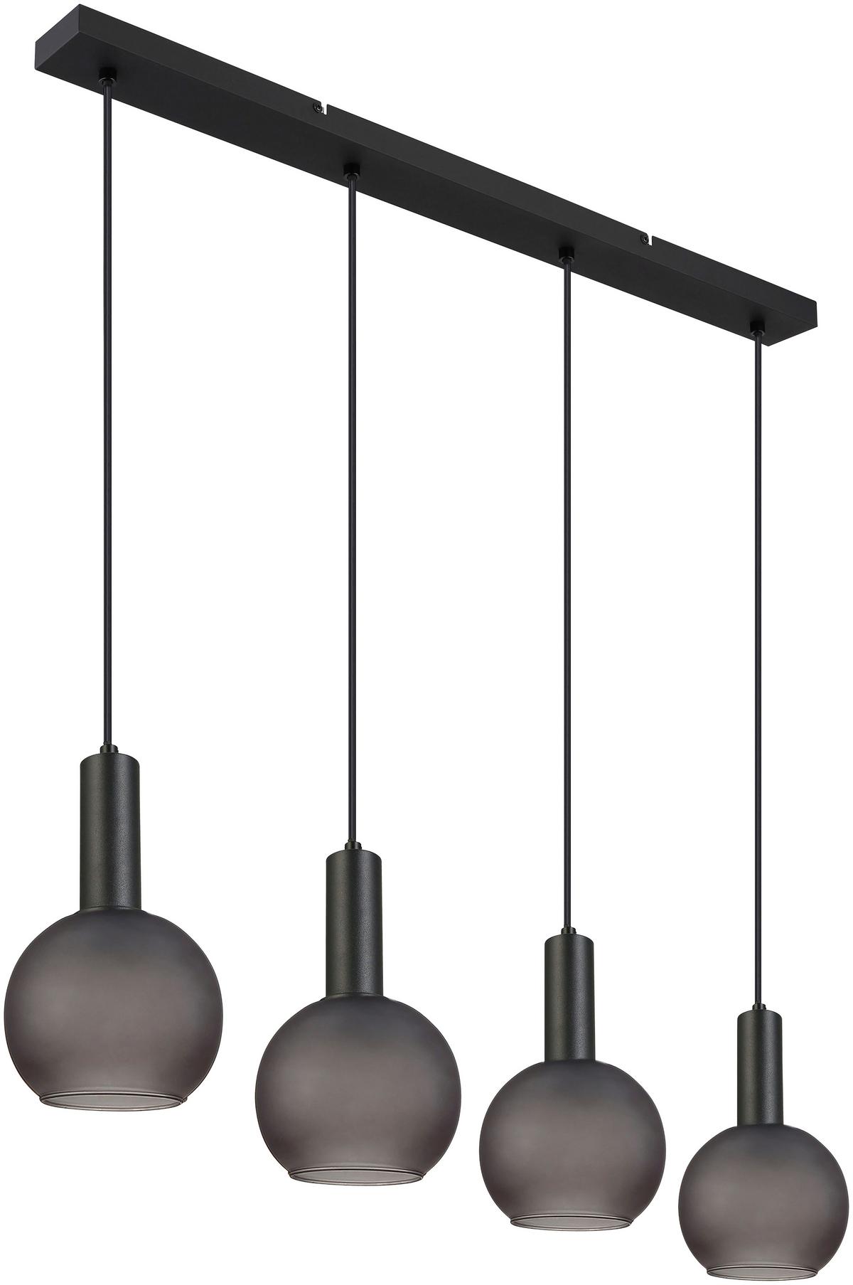 LAMPA WISZĄCA MARCY - czarny/szary, Trend, metal/szkło (95/15/120cm) - Novel