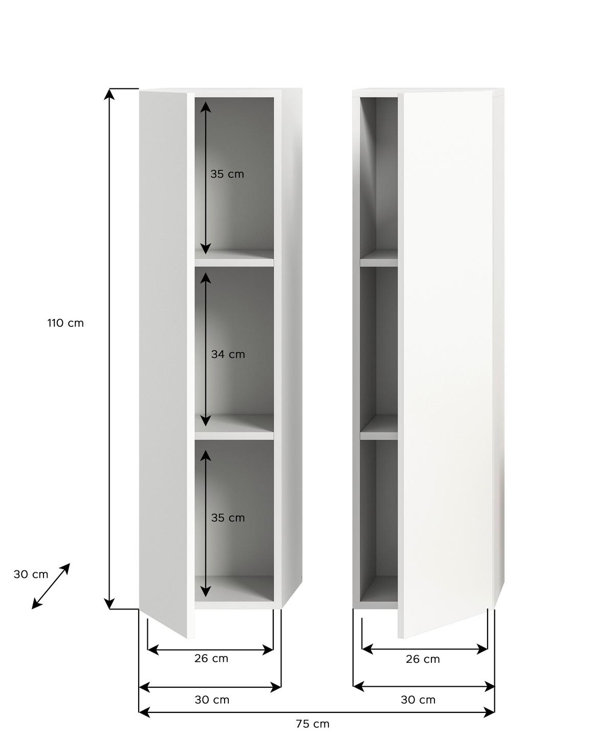 Regal Tango - Design, drvni materijal (110/75/30cm) - Modern Living