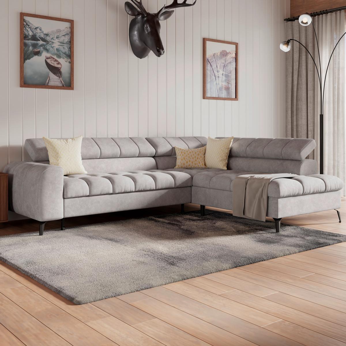 Coltar VOLF - gri deschis, Trend, textil (261/203cm) - Modern Living