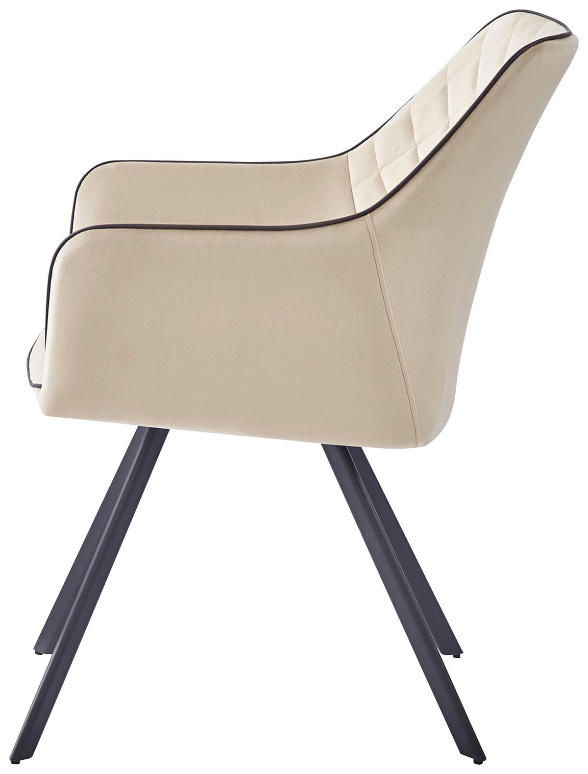 Karosszék Amber 125 - bézs/szürke, Modern, textil/fém (58/85/64,5cm) - Kayoom