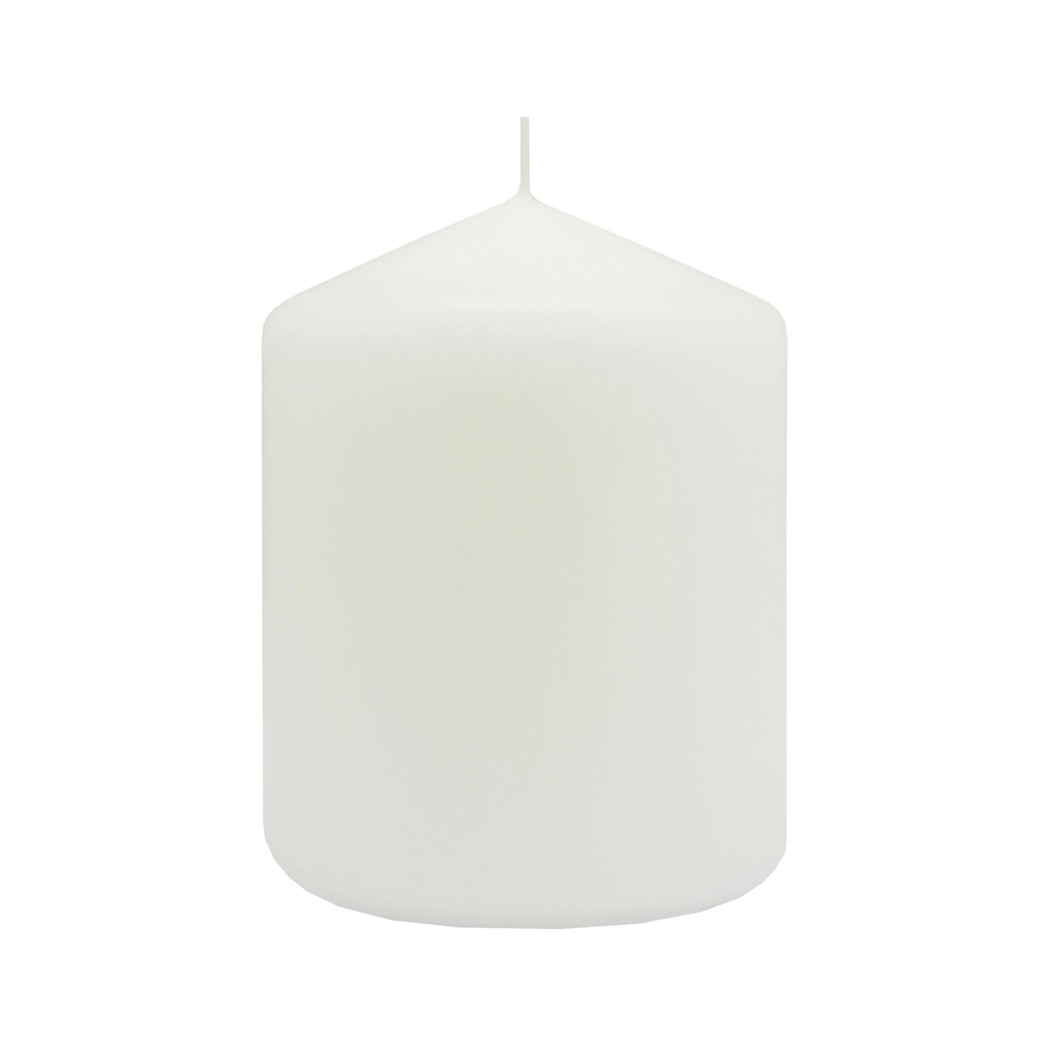 Stumpenkerze Liona Weiß - Weiß (6,8/9cm) - Mömax