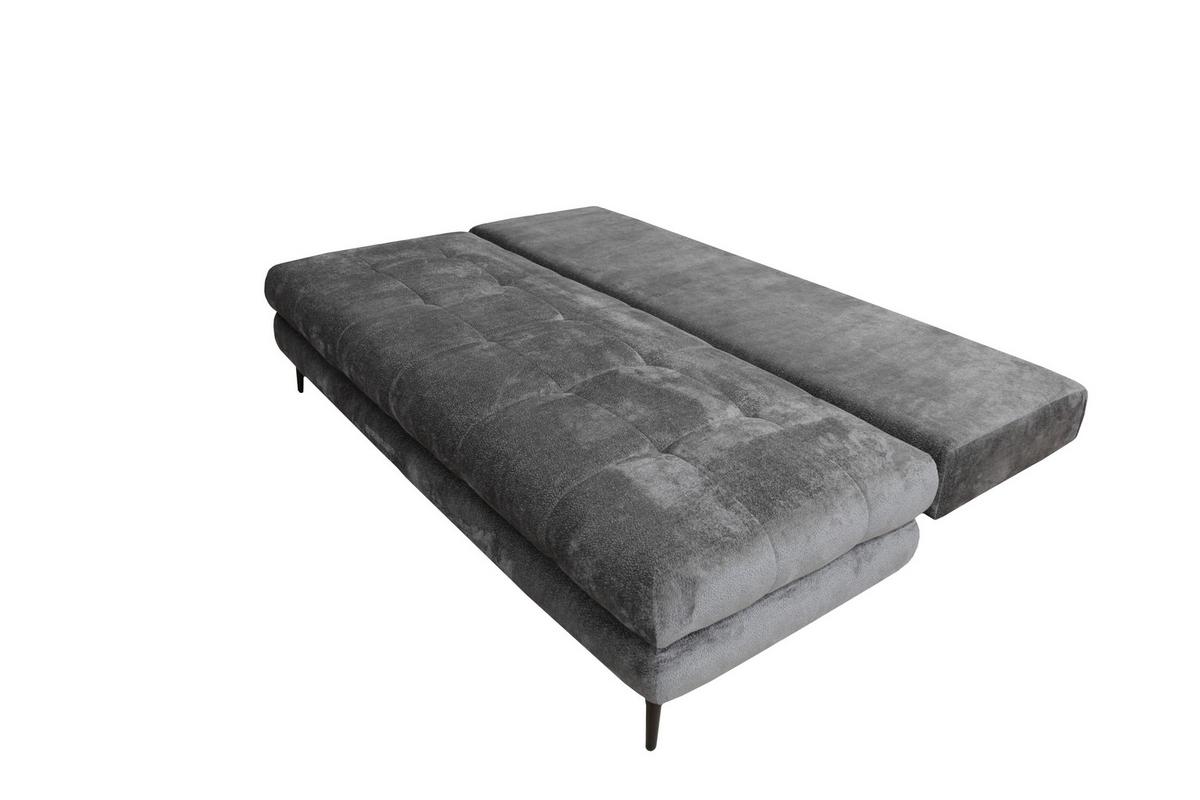 Trosjed Perla - boje grafita/crna, Konvencionalno, tekstil/metal (203/94/96cm) - Modern Living