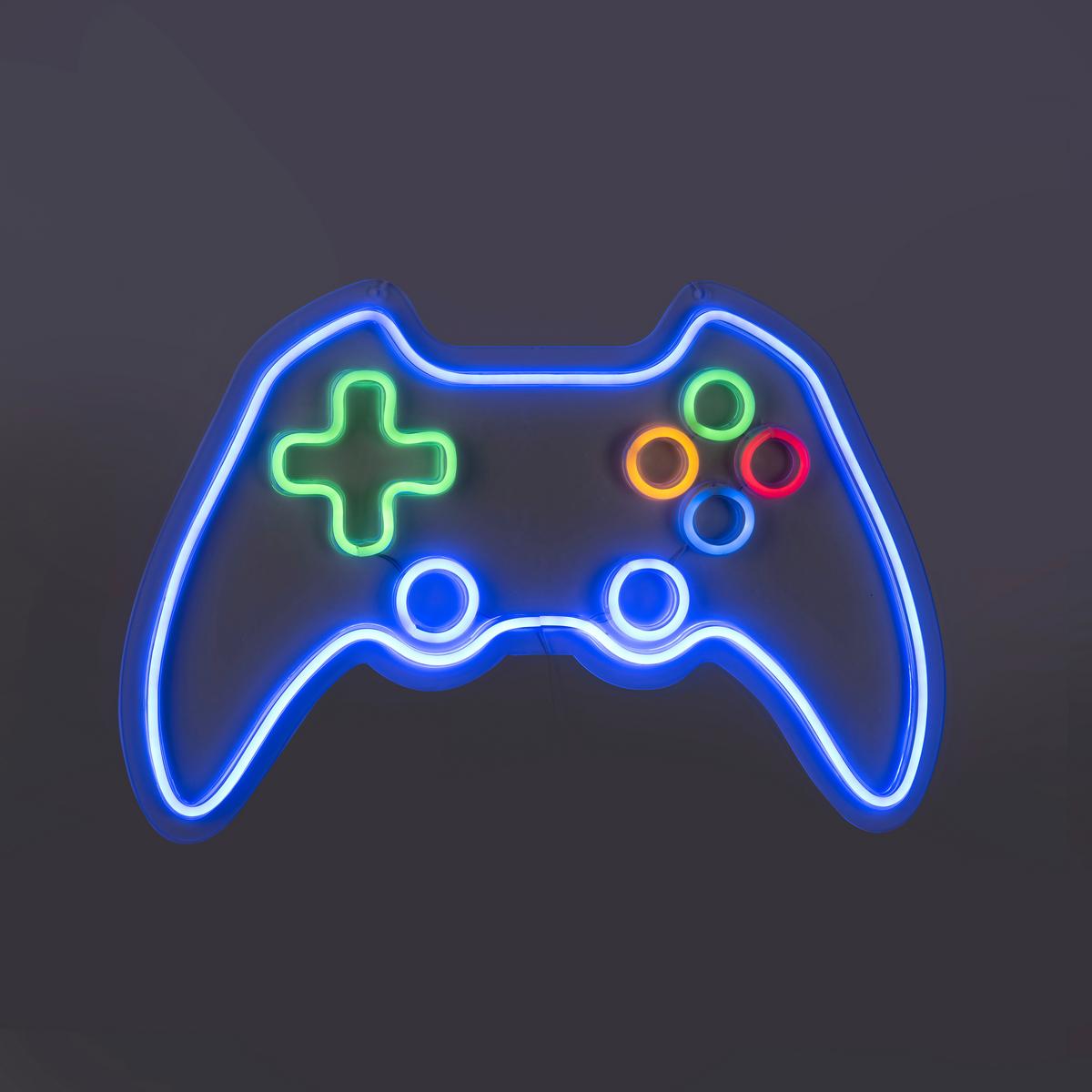 DEKORACJA ŚWIETLNA LED 85022-70 NEON-GAMER - różnokolorowy, Basics, tworzywo sztuczne (60/1.5/40cm)