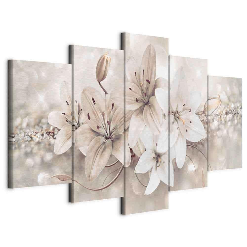 Slika Na Platnu Winter Princess - bež, Basics, tekstil/leseni material (200/100/1.2cm) - artgeist