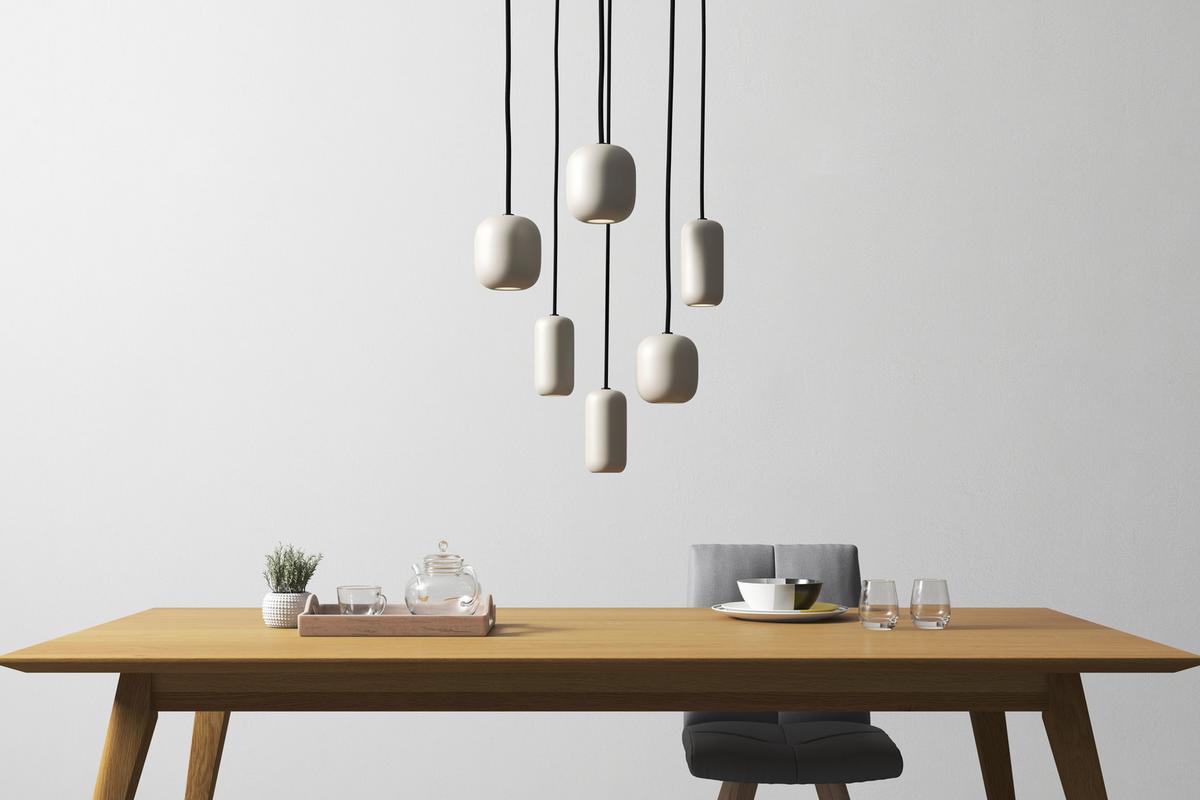 LAMPA WISZĄCA 70146A41 PARIS - kolor piaskowy, Basics, metal (12,5/150cm) - Brilliant