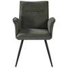 STOL MED ARMSTÖD NOVA - grön/svart, Modern, metall/textil (63/88/63cm) - Mömax