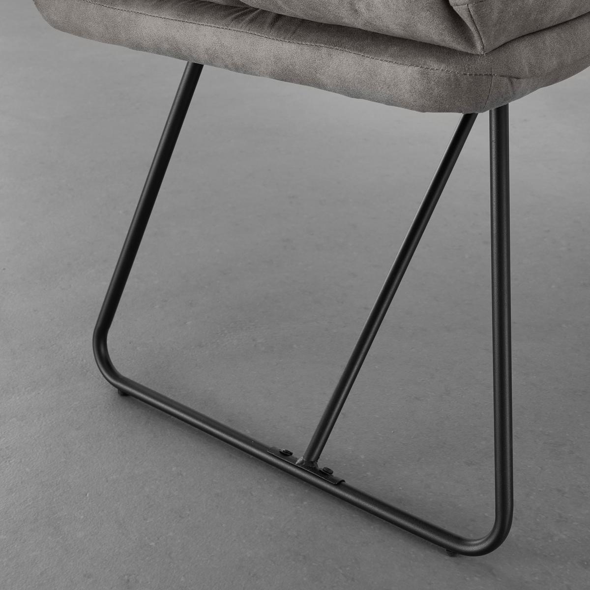 Klupa Kona - siva/crna, Moderno, drvo/metal (135/180cm) - Bessagi Home
