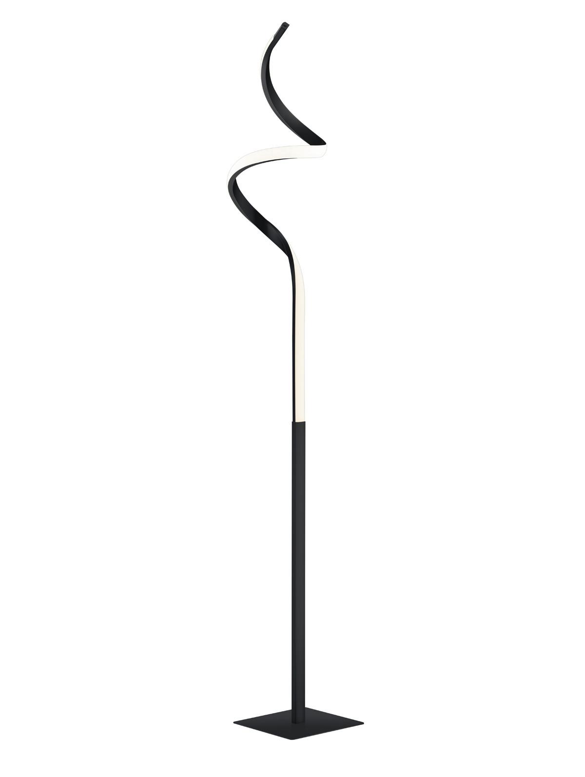 LED-Stehleuchte Course Schwarz/Weiß max. 11 Watt - Schwarz/Weiß, Design, Kunststoff/Metall (20,5/20,5/145cm)