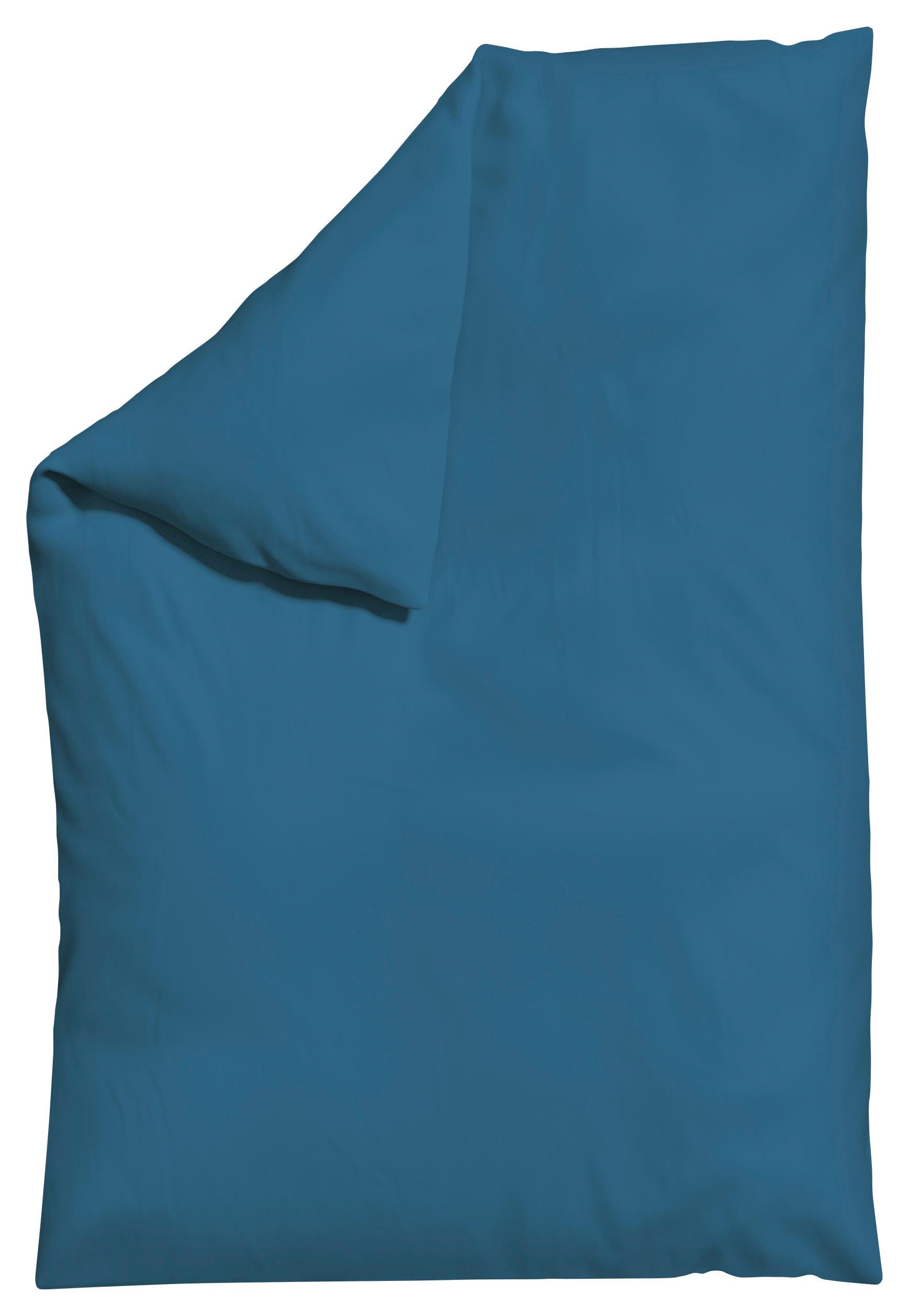 Bettdeckenbezug Woven Satin Blaugrau ca. 135-140x200cm - Blaugrau, Basics, Textil (135-140/200cm) - Schlafgut