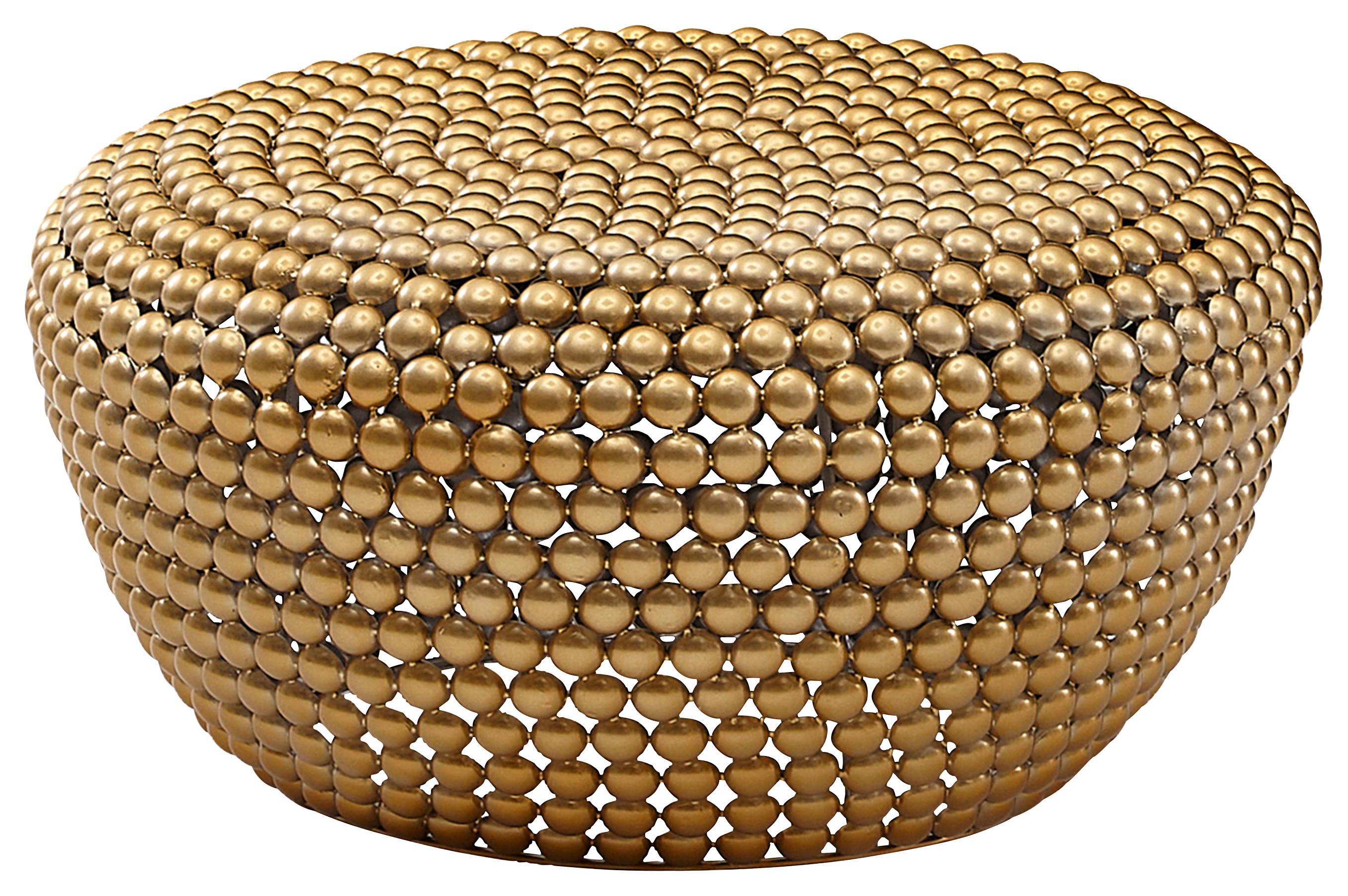 Klubska Miza Wl6.456 - zlate barve, Moderno, kovina (60/60/30cm) - MID.YOU