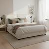 STOPPAD SÄNG ELLI - Elfenbein/ljusbrun, Modern, trämaterial/trä (180/200cm) - Bessagi Home