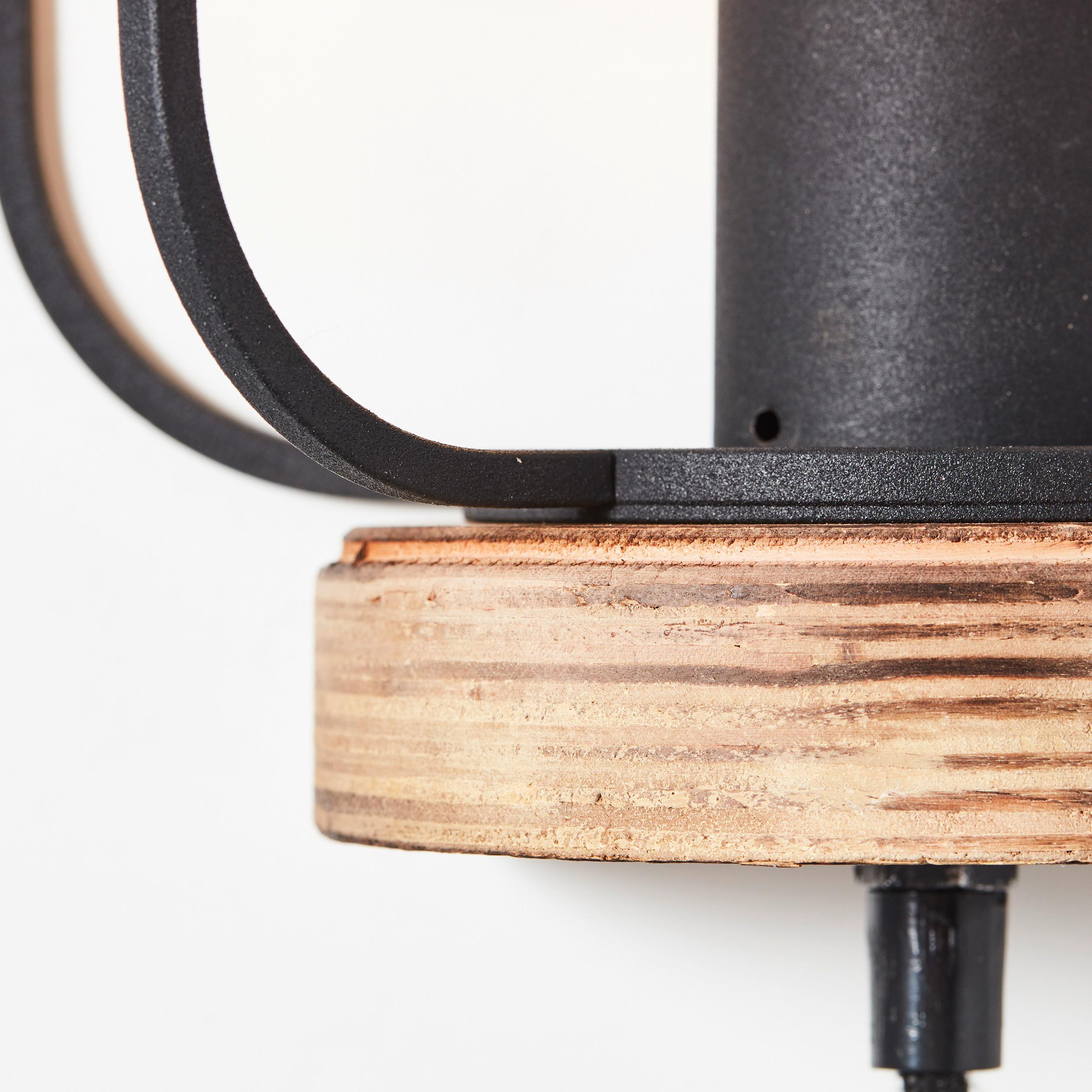 Wandleuchte Gwen Braun/Schwarz max. 52 Watt - Schwarz/Braun, Natur, Holz/Metall (29/19/13,5cm) - Brilliant
