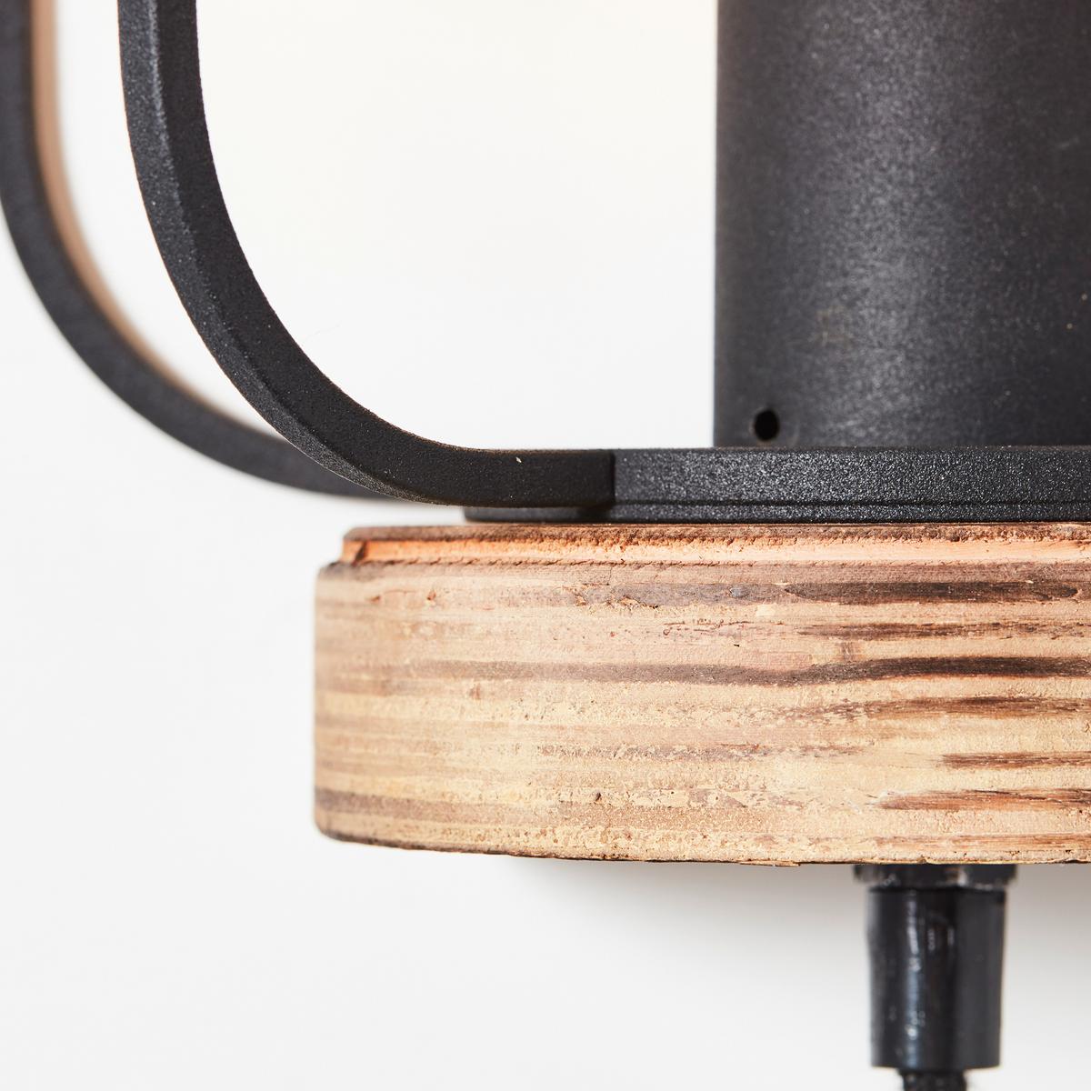 Wandleuchte Gwen Braun/Schwarz max. 52 Watt - Schwarz/Braun, Natur, Holz/Metall (29/19/13,5cm) - Brilliant